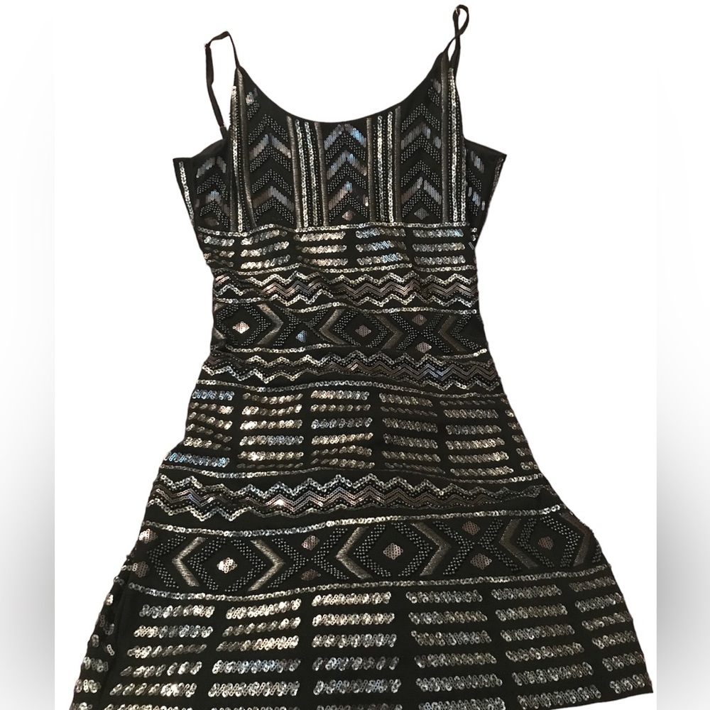 Express Black and Silver Mini Dress